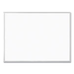 Melamine Dry Erase Board, 48" x 36" (Actual Size: 47" x 35"), White Surface, Satin Aluminum Frame