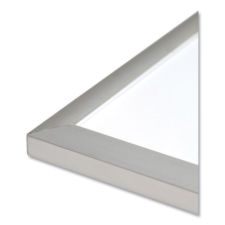 Magnetic Dry Erase Board with Aluminum Frame, 48" x 36" (Actual Size: 47" x 35"), White Surface, Satin Aluminum Frame