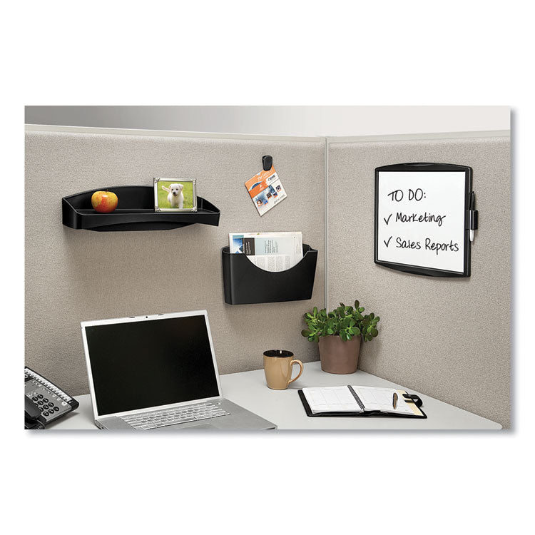 Partition Additions Clips, 40 Sheet Capacity, Dark Graphite, 4/Pack