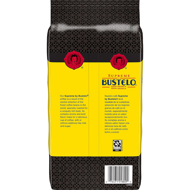 Supreme Bustelo Espresso Style Whole Bean Coffee, Dark Roast, 32 oz., Each (SMU01800)