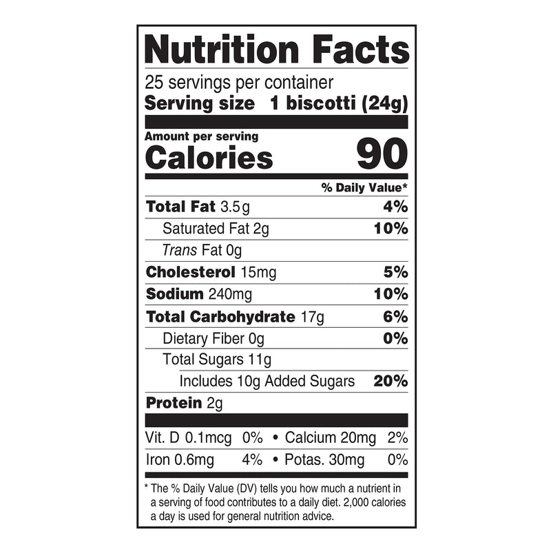 Nonni's Salted Caramel Biscotti Carton, 21 oz., 25/Box (NSD97920)
