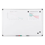 Value Lacquered Steel Magnetic Dry Erase Board, 18" x 24", White Surface, Satin Aluminum Frame