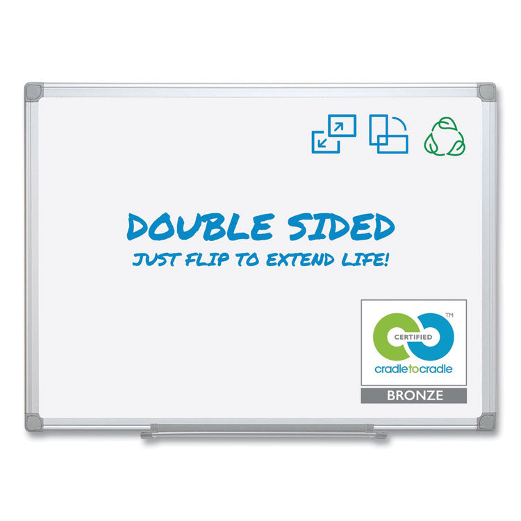 Earth Silver Easy Clean Dry Erase Boards, 72" x 48", White Surface, Satin Aluminum Frame