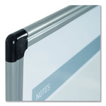 3-in-1 Planner Board, Monthly Planning/Scheduling Calendar, 24" x 18", Tan/White/Blue Surface, Satin Aluminum Frame