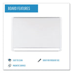 Gold Ultra Magnetic Dry Erase Boards, 36" x 24", White Surface, White/Natural Aluminum Frame