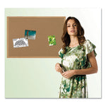 Earth Cork Board, 36" x 24", Tan Surface, Oak Finished Wood Frame