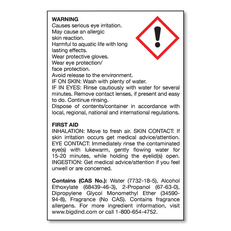 Water-Soluble Deodorant, Mountain Air, 1 Gal Bottle, 4/carton