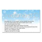 Diamond 3d Urinal Screen, Melon Mist Scent, Clear, 10/pack, 6 Packs/carton