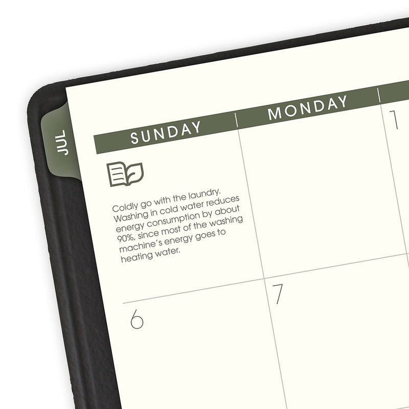 2025-2026 AT-A-GLANCE Recycled 8.25" x 11" Academic Weekly & Monthly Appointment Book, Faux Leather Cover, Black (70-957G-05-26)