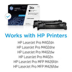 HP 26X Black High Yield Toner Cartridge, Prints Up to 9,000 Pages (CF226XD)