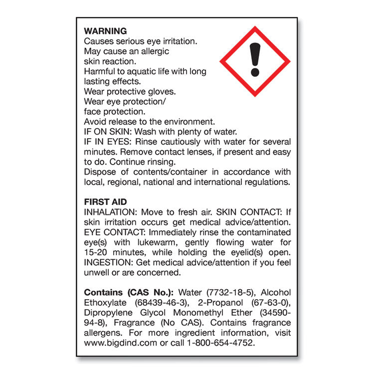 Water-Soluble Deodorant, Mountain Air, 32 Oz Bottle, 12/carton