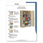 Assembled Jumbo Steel Storage Cabinet, 48w X 24d X 78h, Light Gray