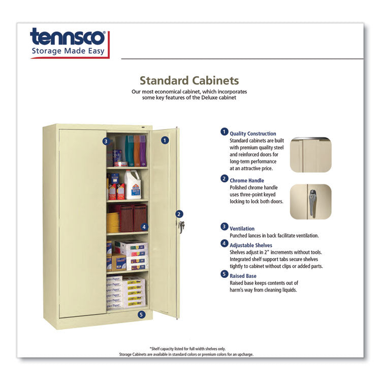 72" High Standard Cabinet (Assembled), 30w x 15d x 72h, Black