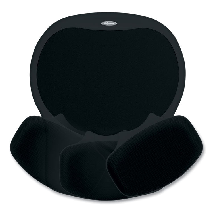 Easy Glide Gel Mouse Pad with Wrist Rest, 10 x 12, Black