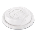 Optima Reclosable Lids for Paper Hot Cups, Fits 12 oz to 24 oz Hot Cups, Plastic, White, 1,200/Carton