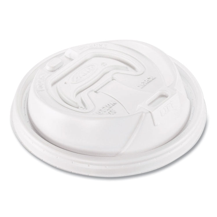 Optima Reclosable Lids for Paper Hot Cups, Fits 12 oz to 24 oz Hot Cups, Plastic, White, 1,200/Carton