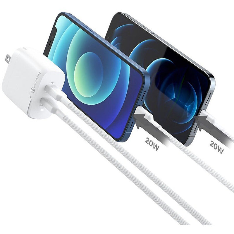 Alogic 2 Port 40W Rapid Power USB-C GaN Wall Charger (WCG2X40-US)