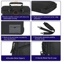 TechProtectus Nylon Water Resistant Messenger Bag, Black (RTP-BK-BC11)
