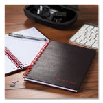Hardcover Twinwire Notebooks, SCRIBZEE Compatible, 1-Subject, Wide/Legal Rule, Black/Red Cover, (70) 9.88 x 6.88 Sheets