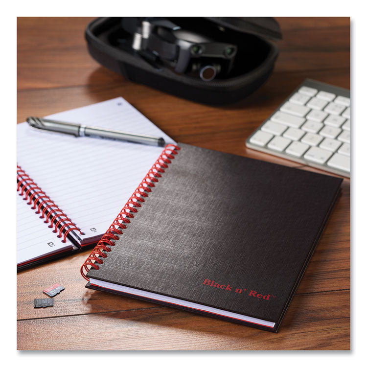 Hardcover Twinwire Notebooks, SCRIBZEE Compatible, 1-Subject, Wide/Legal Rule, Black/Red Cover, (70) 9.88 x 6.88 Sheets