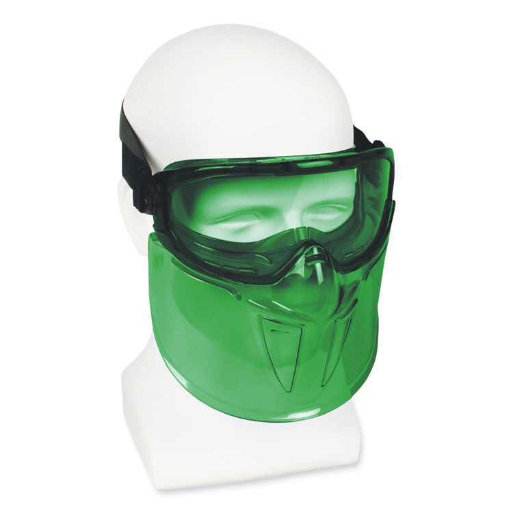 V90 Shield Safety Goggles with Face Shield, Over Glasses, Green Anti-Fog Lens, 6/Box