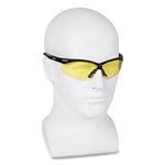 Nemesis Safety Glasses, Black Frame, Amber Lens, 12/Box