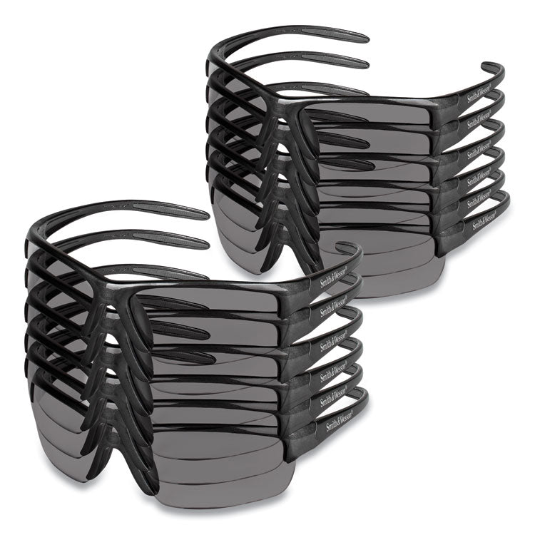 Equalizer Safety Glasses, Gunmetal Frame, Smoke Lens, 12/Box