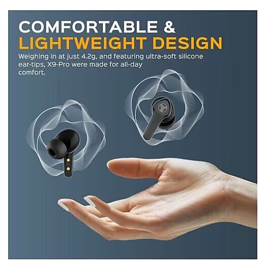 Treblab X9 Pro Wireless Noise Canceling Earbuds, Bluetooth, Black (X9-PRO)