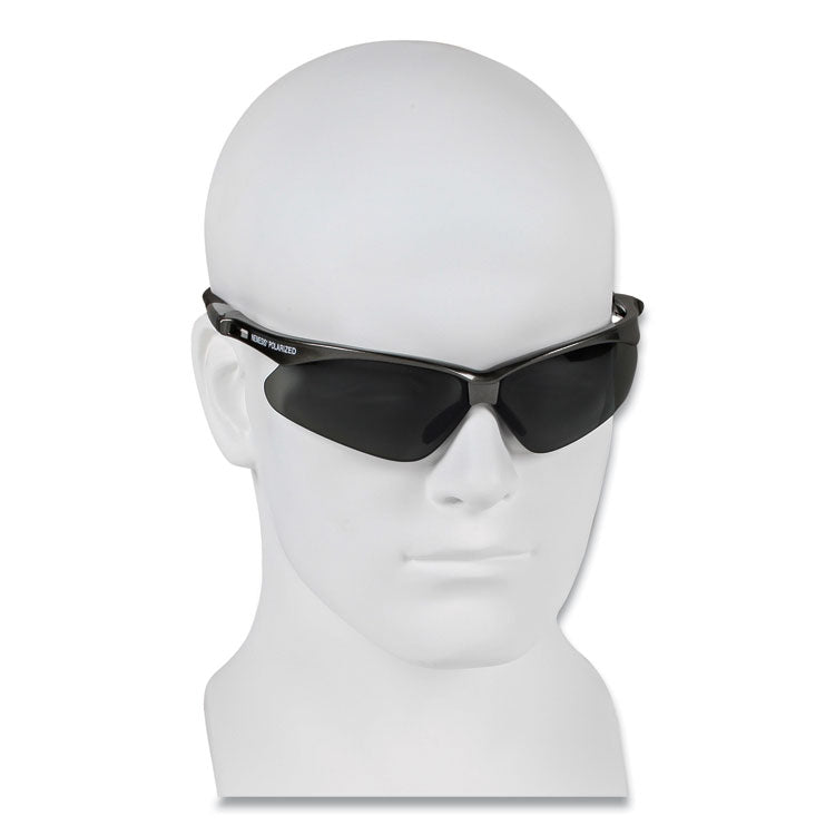 Nemesis Safety Glasses, Gunmetal Frame, Smoke Lens, 12/Box