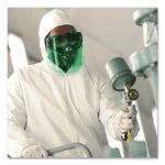 V90 Shield Safety Goggles with Face Shield, Over Glasses, Green Anti-Fog Lens, 6/Box