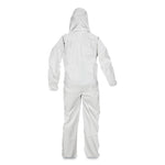 A45 Liquid/particle Protection Surface Prep/paint Coveralls, Hood, Elastic Wrist/ankles, 4xl, White, 25/carton