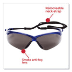 Nemesis Safety Glasses, Metallic Blue Frame, Smoke Lens, 12/Box