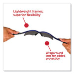 Nemesis Safety Glasses, Metallic Blue Frame, Smoke Lens, 12/Box