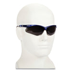 Nemesis Safety Glasses, Metallic Blue Frame, Smoke Lens, 12/Box