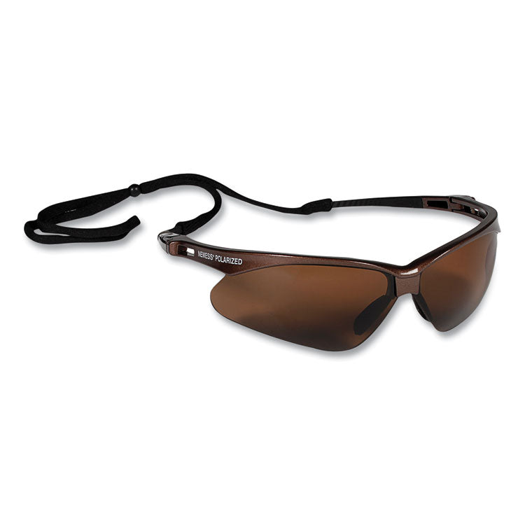 Nemesis Safety Glasses, Brown Frame, Brown Lens, 12/Box