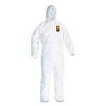 A45 Liquid/particle Protection Surface Prep/paint Coveralls, Hood, Elastic Wrist/ankles, 4xl, White, 25/carton