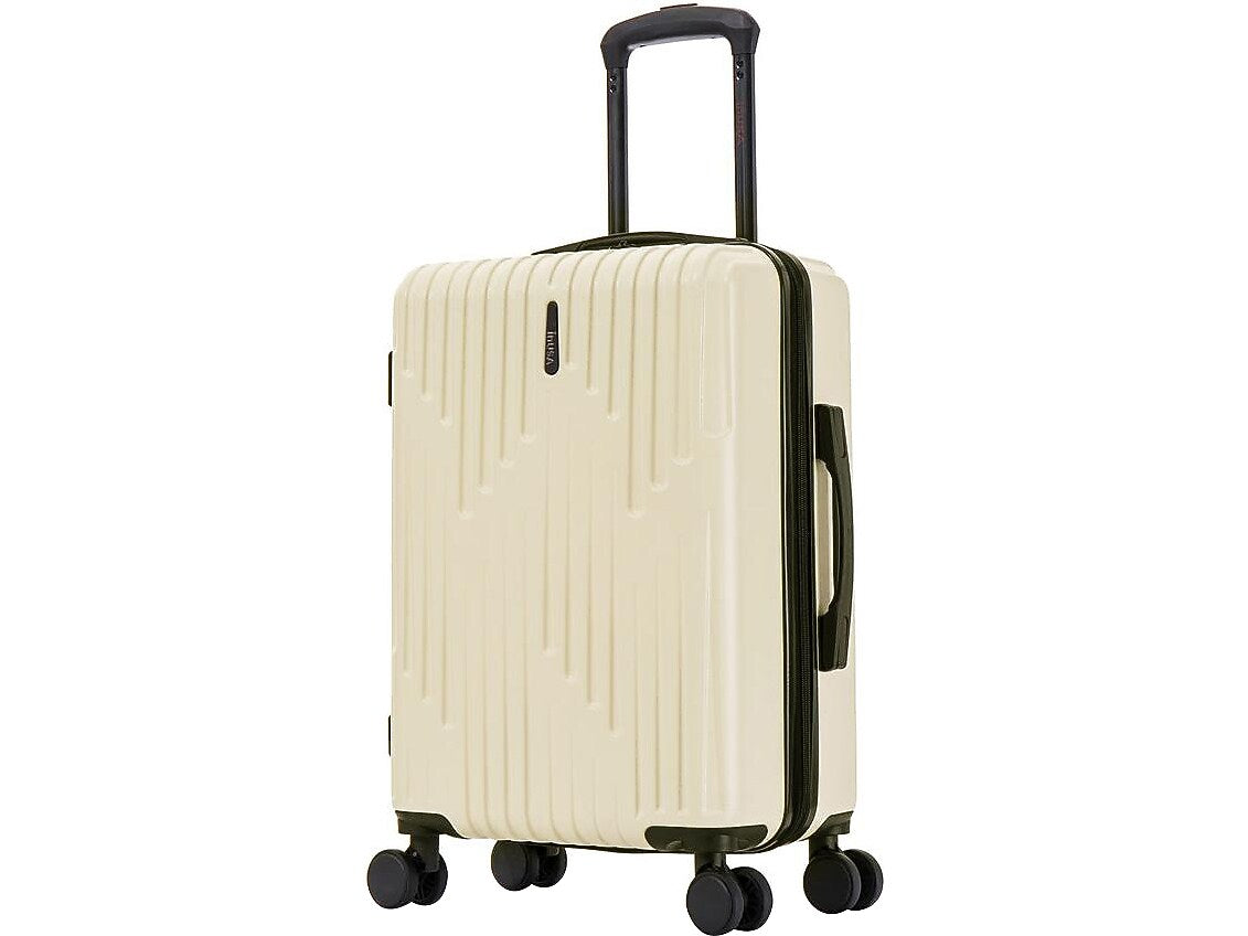 InUSA Drip 20" Hardside Carry-On Suitcase, 4-Wheeled Spinner, TSA Checkpoint Friendly, Sand (IUDRI00S-SAN)