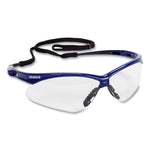 Nemesis Safety Glasses, Metallic Blue Frame, Clear Anti-Fog Lens, 12/Box