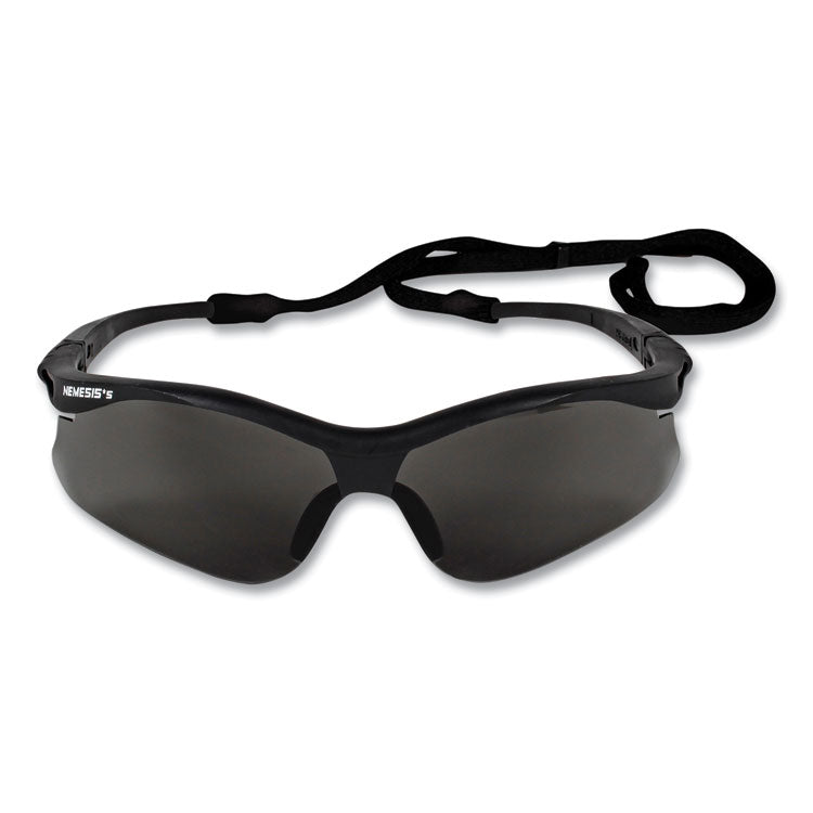 Nemesis Safety Glasses, Black Frame, Smoke Lens, 12/Box