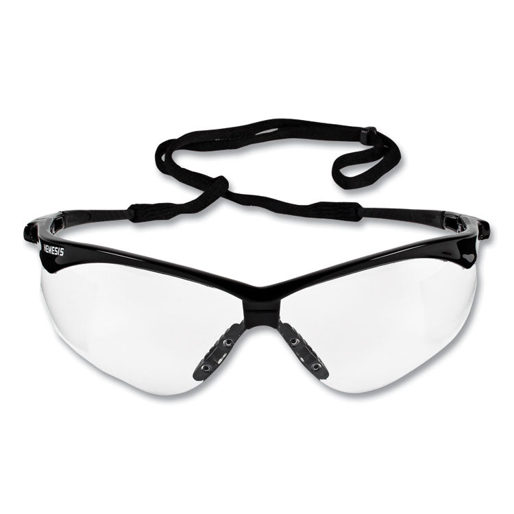 Nemesis Csa Safety Glasses, Black Frame, Clear Lens, 12/Box