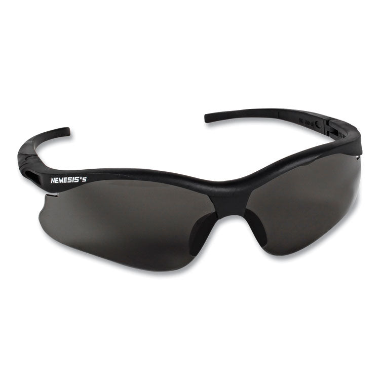 Nemesis Safety Glasses, Black Frame, Smoke Lens, 12/Box