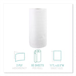 Kitchen Roll Towels, 2-Ply, 11 x 8.5, White, 85/Roll, 30 Rolls/Carton