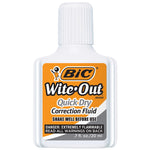 BIC Wite-Out Quick Dry Correction Fluid, 20 ml., White, 12/Pack (WOFQD12-WHT)