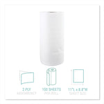 Kitchen Roll Towels, 2-Ply, 11 x 8.8, White, 100/Roll, 30 Rolls/Carton