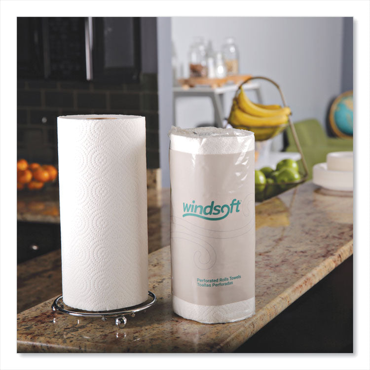 Kitchen Roll Towels, 2-Ply, 11 x 8.8, White, 100/Roll
