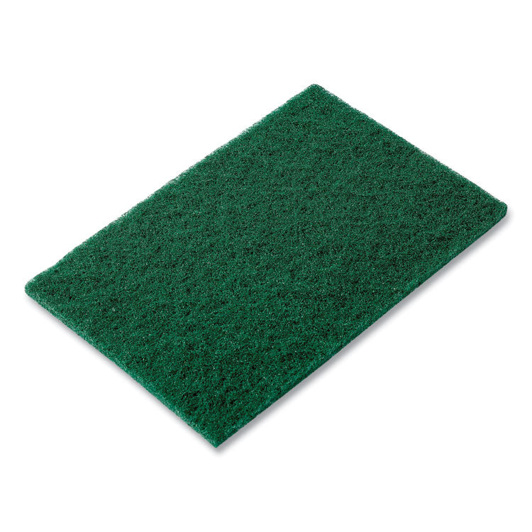 Medium-Duty Scouring Pad, 6 X 9, Green, 10 Pads/pack, 6 Packs/carton