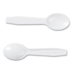 Polystyrene Taster Spoons, Plastic, 3", White, 3,000/Carton