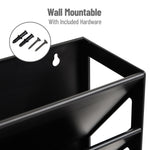 Mind Reader 5-Compartment Plastic Mountable Wall File, Black (WALLANCH-BLK)