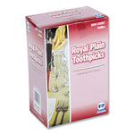 Cello-Wrapped Round Wood Toothpicks, 2.5", Natural, 1,000/box, 15 Boxes/carton