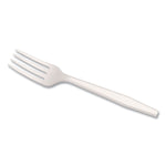 CPLA Cutlery, Heavyweight Fork, Plastic, White, 1,000/Carton
